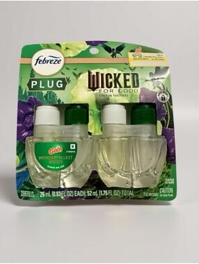 2/$20 ✨ Febreze Plug Refills Gain Wonderfullest Woods 2 Pack Wicked Edition New